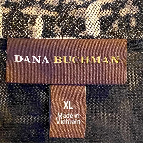 Dana Buchman Draped Neck 3/4 Sleeve Blouse Top - Picture 3 of 7